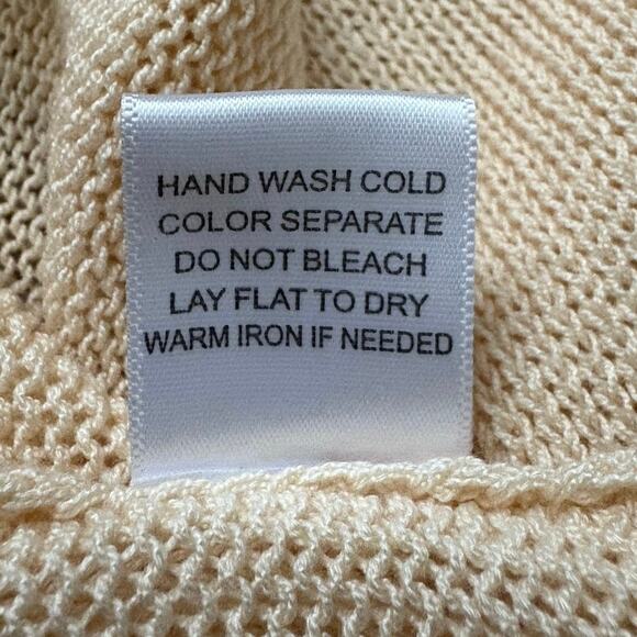 Gilli Coffee Beach Repeat Sweater Beige and Brown Knit Pullover Top Size Small - Picture 4 of 7